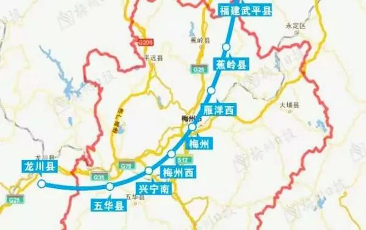 汕梅高铁最新线路图